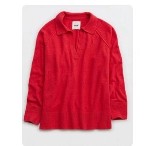 Aerie Women's Unreal Polo Sweater